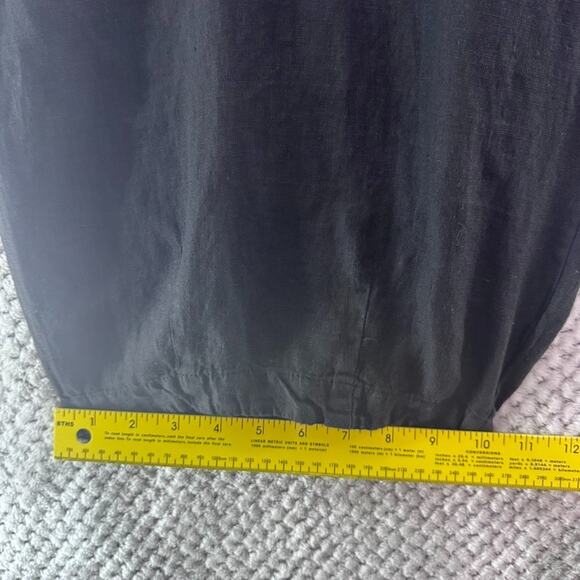 Bryn Walker Pants Womens 1X Black Linen Wide Leg Tapper Lagenlook Boho - Picture 13 of 16